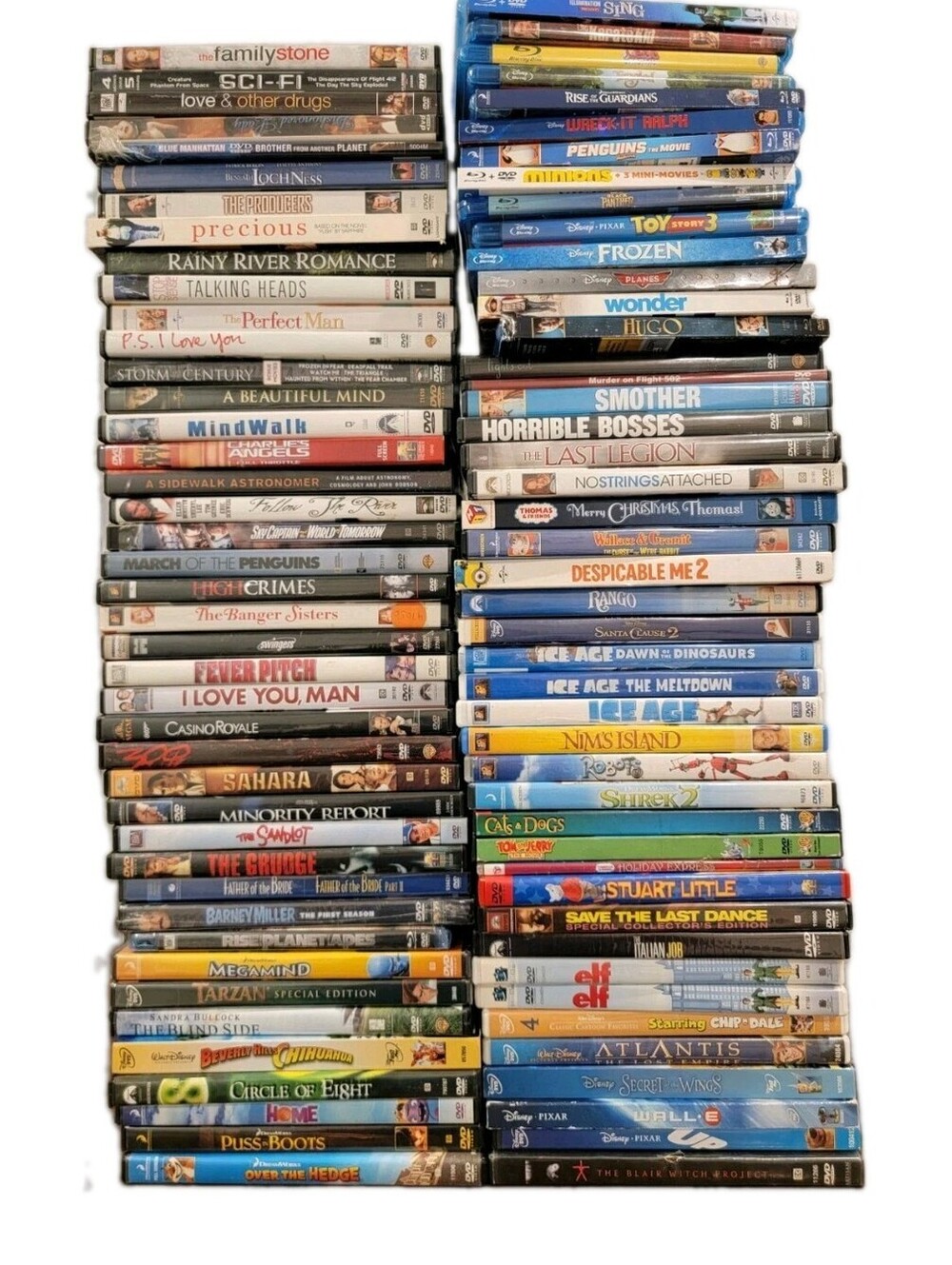 84 DVD Blu-ray Movie Lot Disney Marvel Pixar Family Christmas Classics Bundle